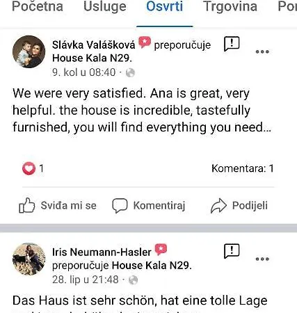 Feriehus House Kala N29 Jezera