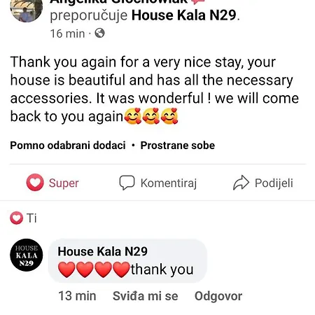 House Kala N29 Holiday home *
